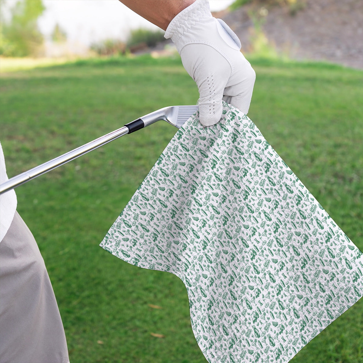 Golf & Margarita Pattern Golf Towels, Margarita Lover Golf Towel, Funny Golf Gift For Golfer