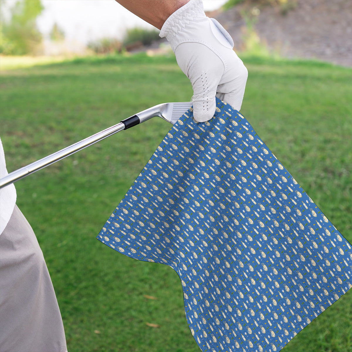 White Wine Pattern Golf Towels, Elegant Winery Golf Towel, Wine Golf Gift For Golfer