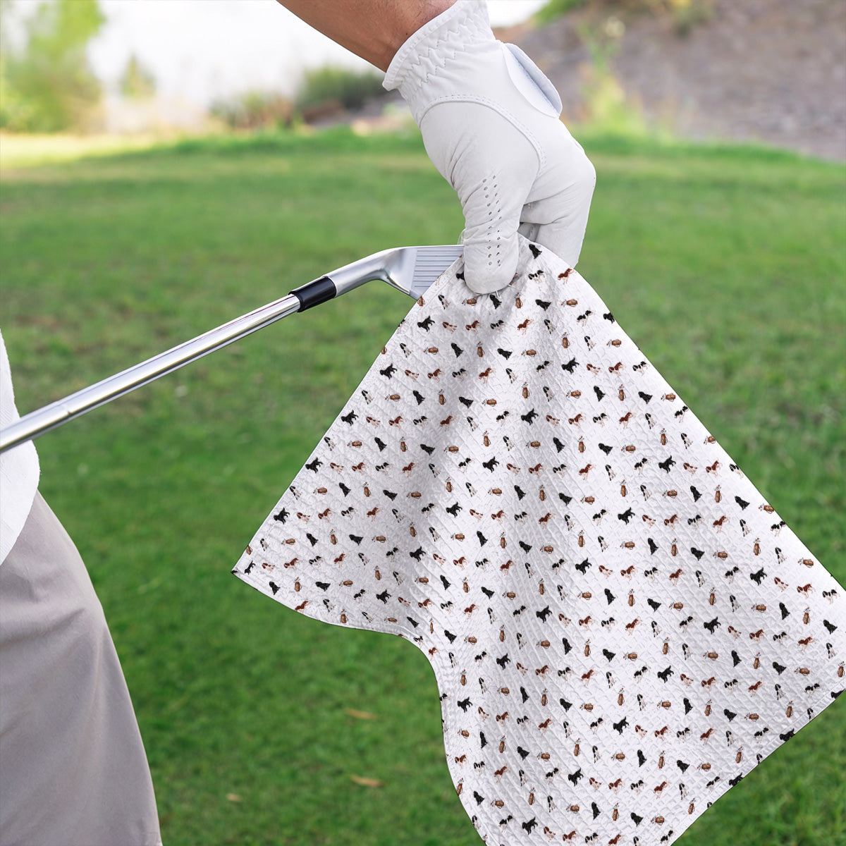 English Springer Spaniel Golf Towels, Funny Dog Pattern Golf Towel, Golf Gift For Golfers