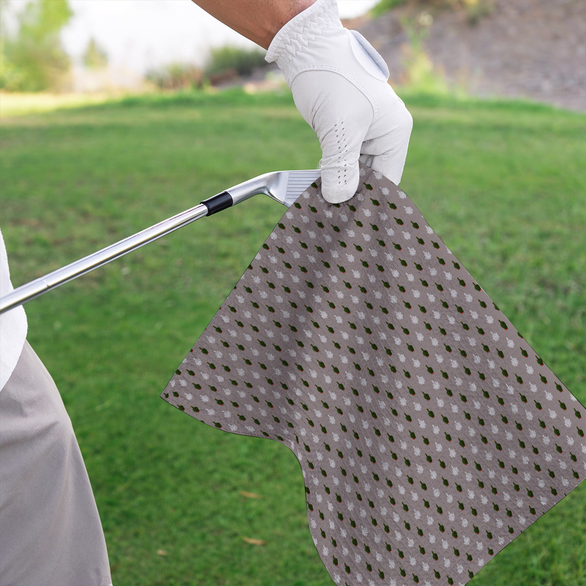 Christmas Tree Pattern Golf Towels, Xmas Golf Towel, Funny Golf Gift For Golfer