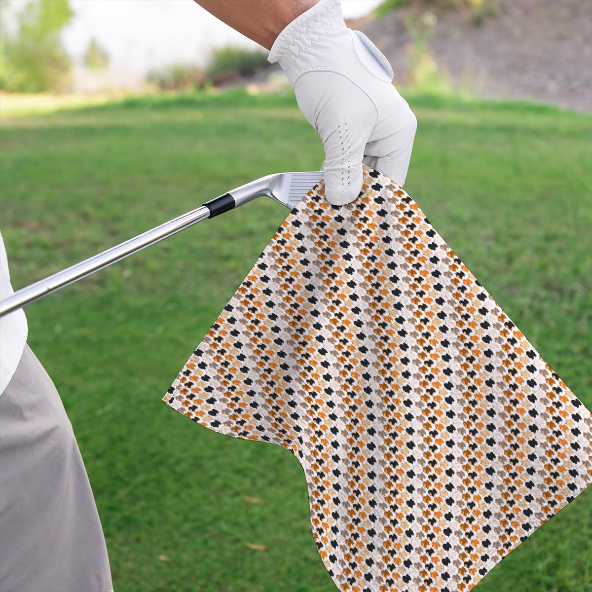 Cute Pomeranian Pattern Golf Towels, Pomeranian Dog Golf Towel, Funny Golf Gift For Golfer
