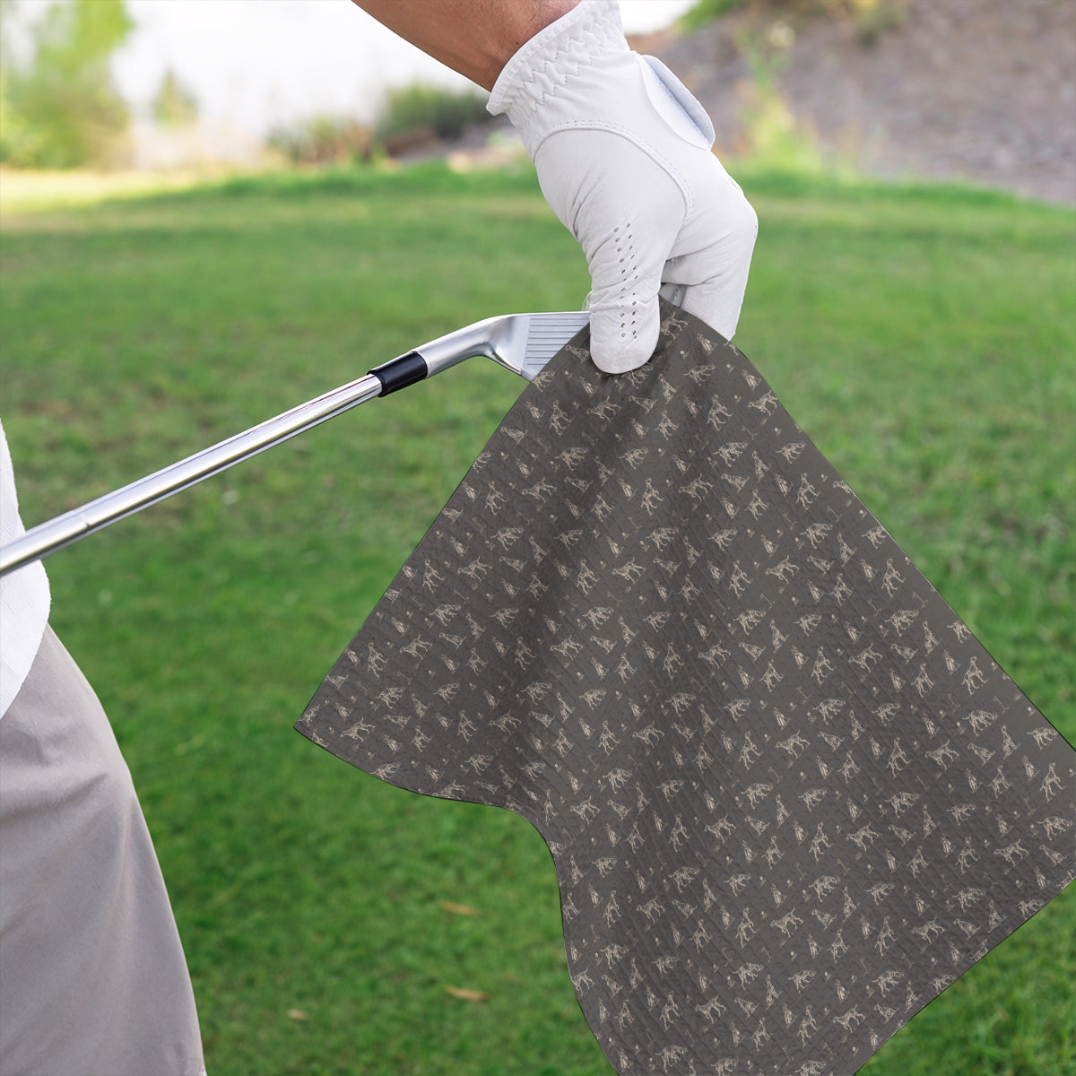 German Shorthaired Pointer Golf Towel, Crazy Pointer Pattern Golf Towels, Golf Gift For Golfer