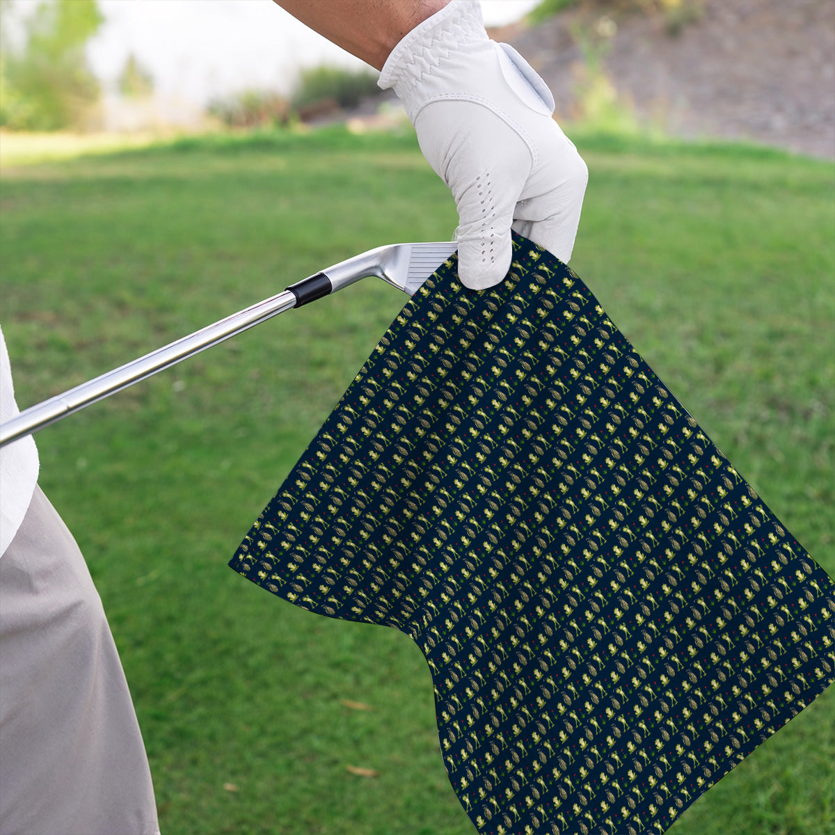 Frog Golf Towels, Cute Frog Golf Pattern Towel, Crazy Golf Gift For Golfers