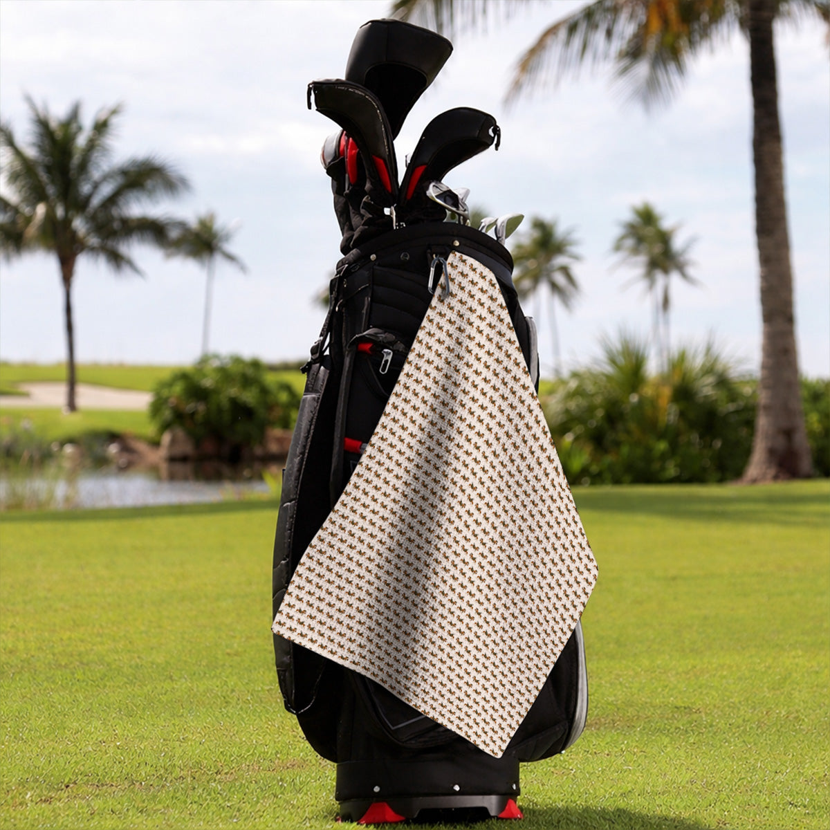 Cavalier King Charles Spaniel Golf Towel, Funny Cavalier Golf Towels, Golf Gift For Dog Lovers