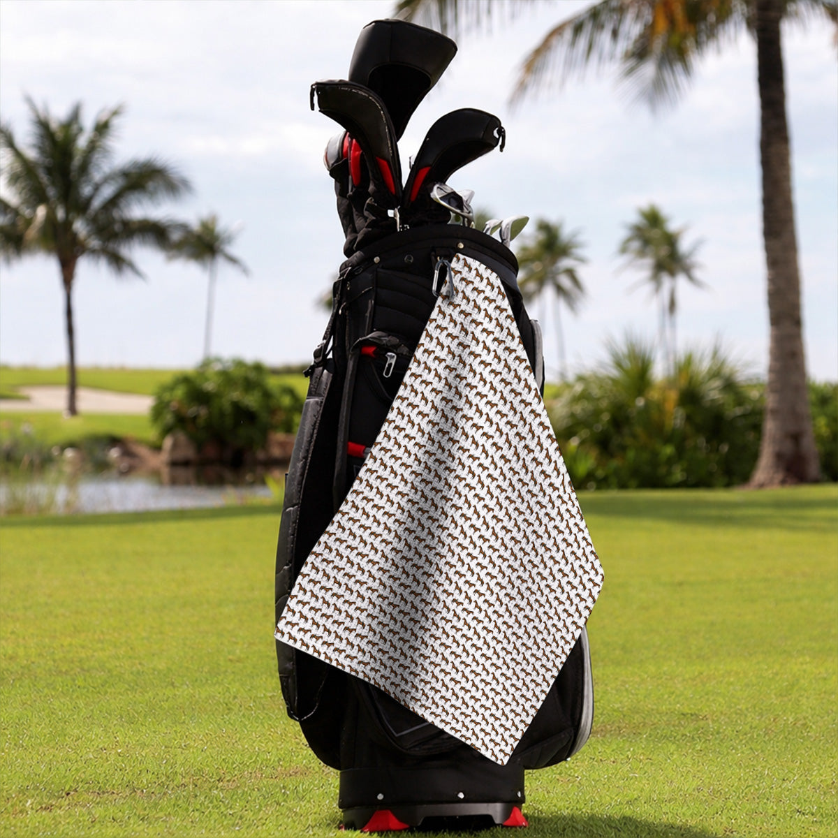American Quarter Horse Golf Towels, Crazy Horse Pattern Golf Towel, Western Horse Gift for Golfers