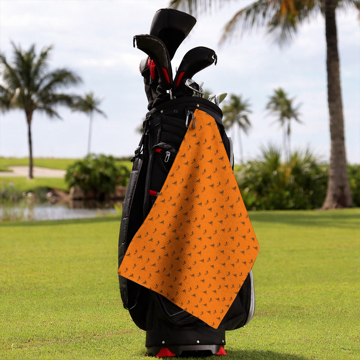 Funny Witch Dachshund Golf Towel, Halloween Wiener Dog Pattern Golf Towels, Golf Gift for Golfer