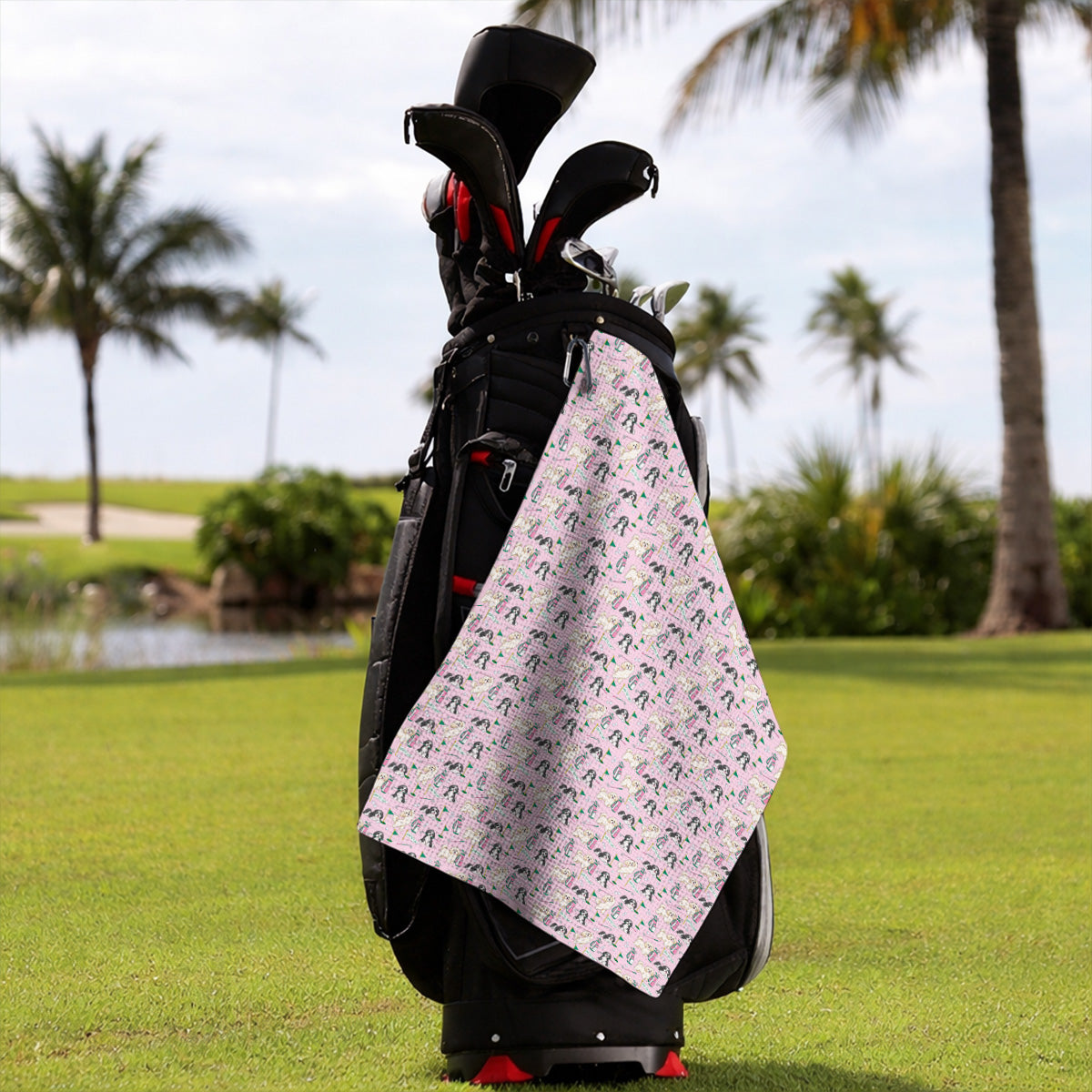 Havanese Pattern Golf Towels, Cute Havanese Golf Towel, Crazy Golf Gift for Golfer