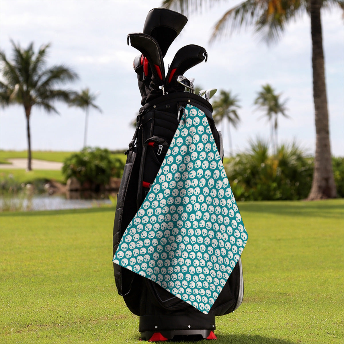 Crazy Skeleton Golf Towel, Skeleton Pattern Golf Towels, Golf Gift For Golfer