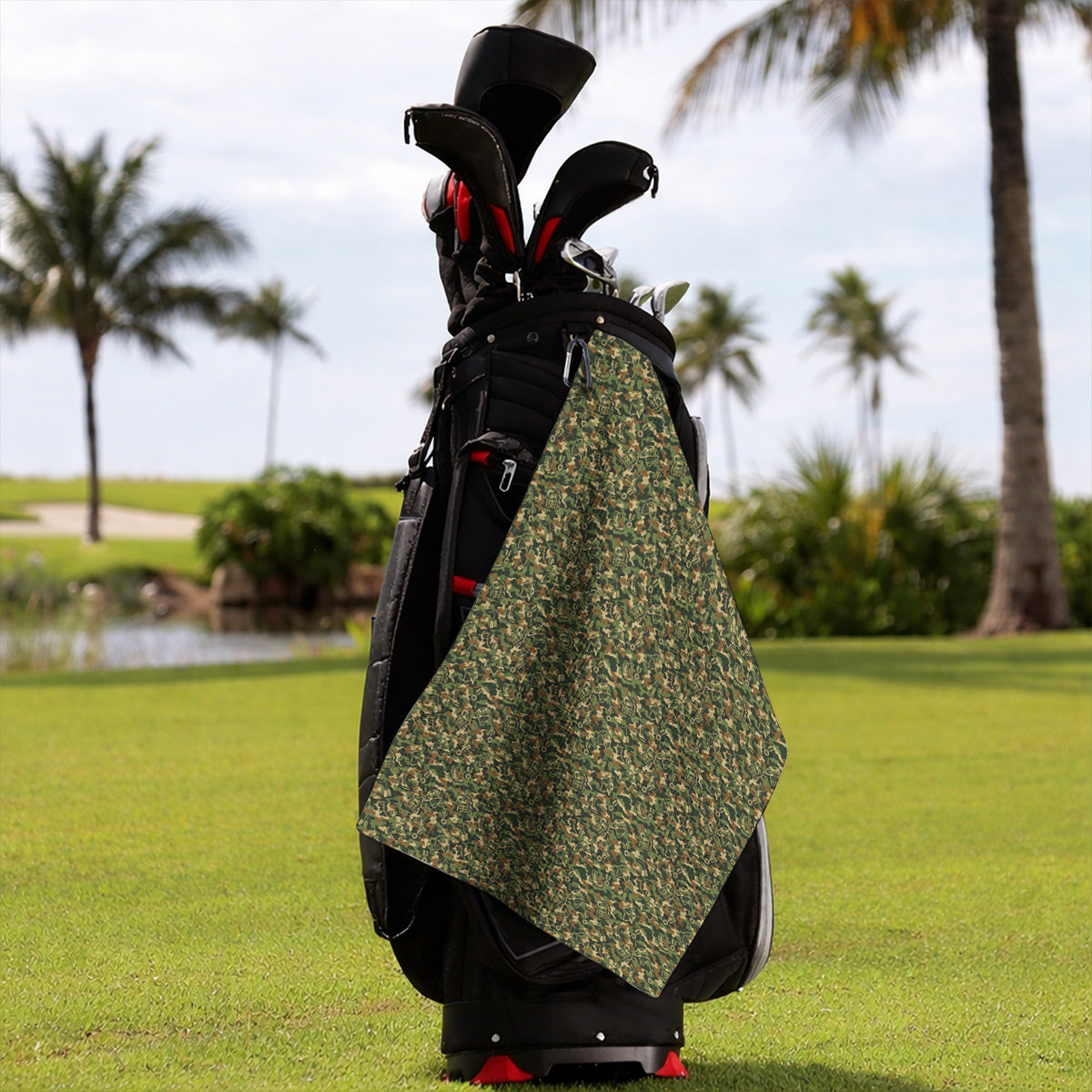Veteran Camo Golf Towels, Army Camouflage Golf Towel, Golf Gift For Golfers