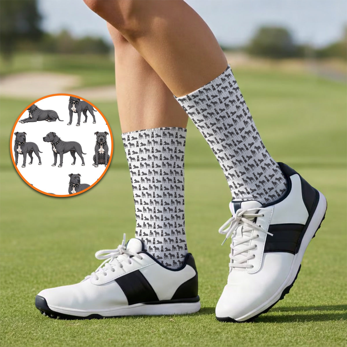 Cane Corso Golf Socks, Cane Corso Pattern Golf Sock for Dog Lovers, Golf Gift For Golfer