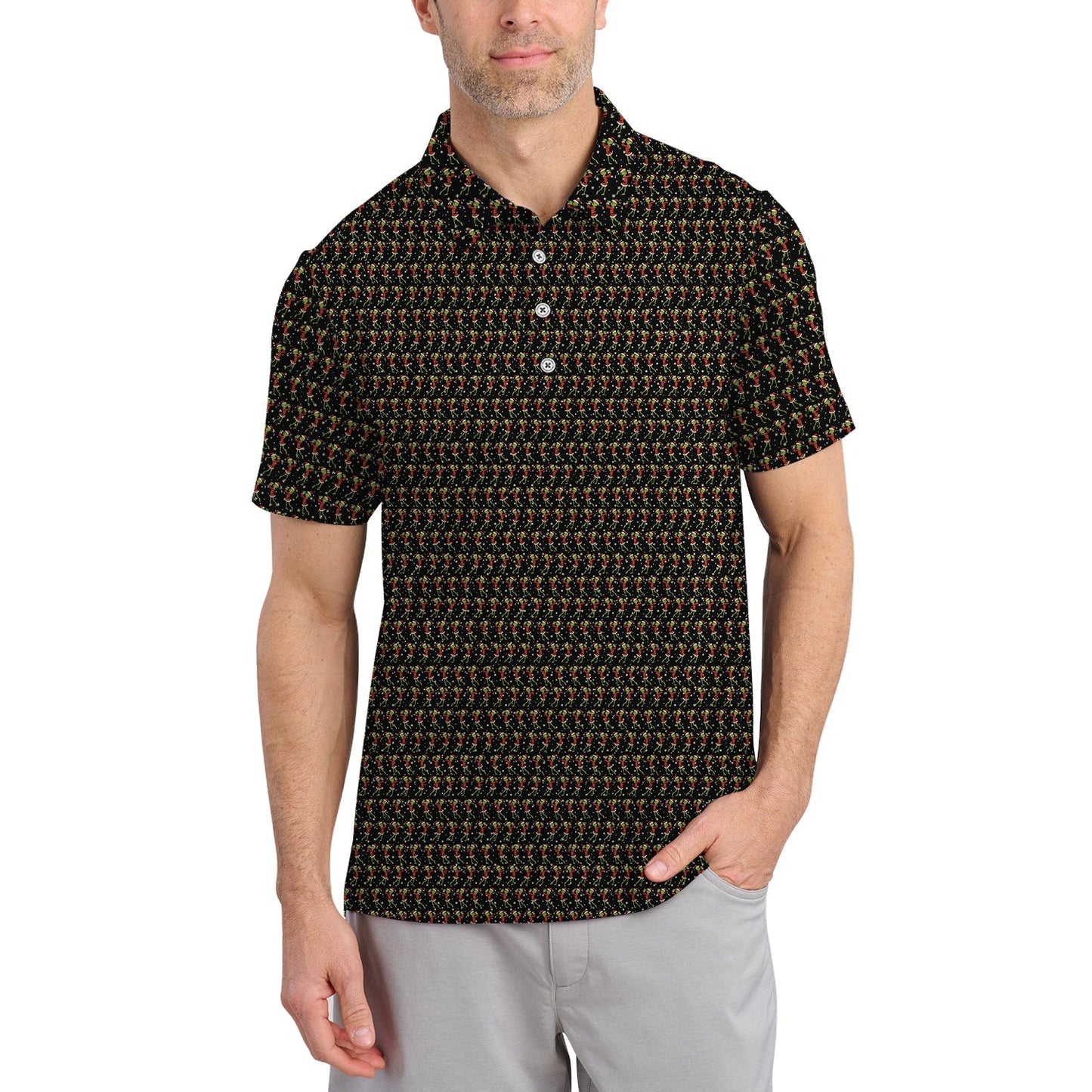 Funny Grinch Golf Shirt, Pattern Golf Shirt, Crazy Golf Shirt For Golfer, Golf Gift For Men