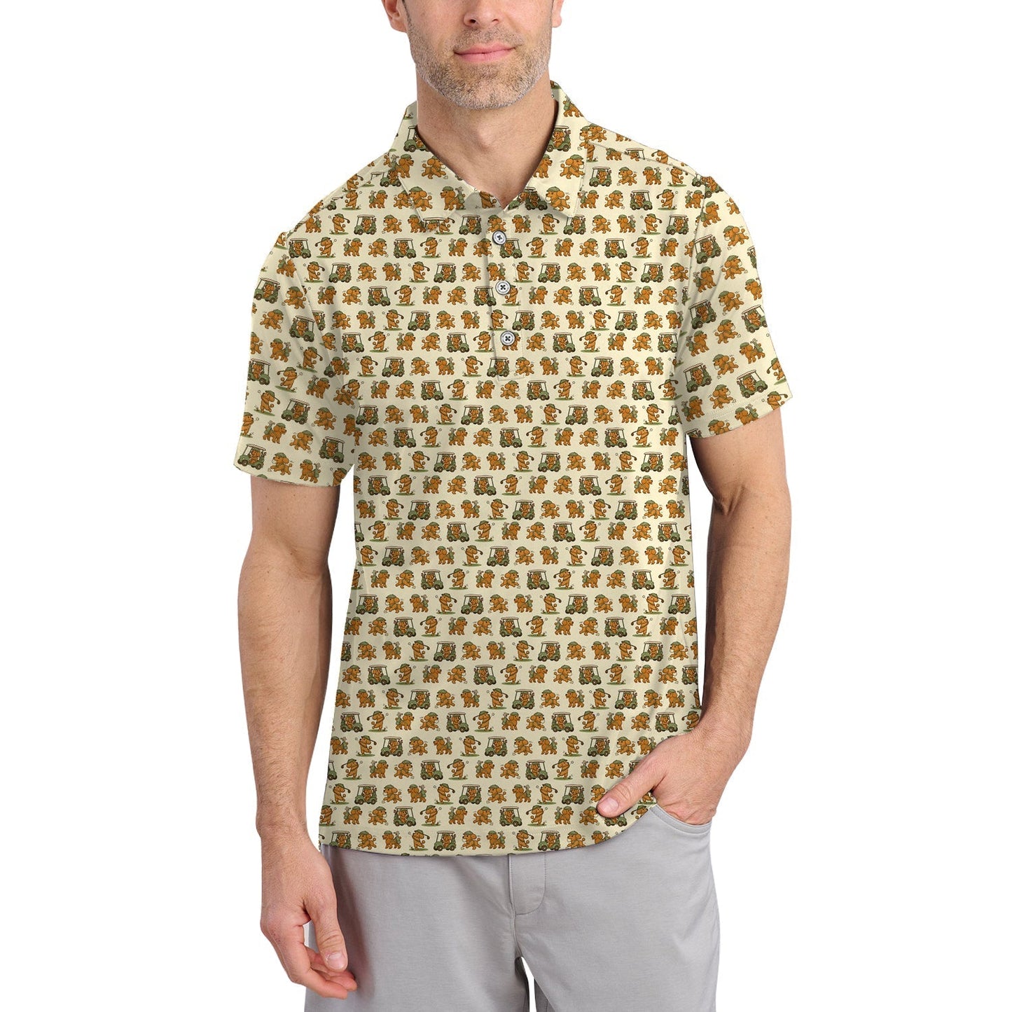 Poodle Golf Shirts For Dog Loving Golfers, Poodle Pattern Golf Shirt, Golf Gift For Golfers