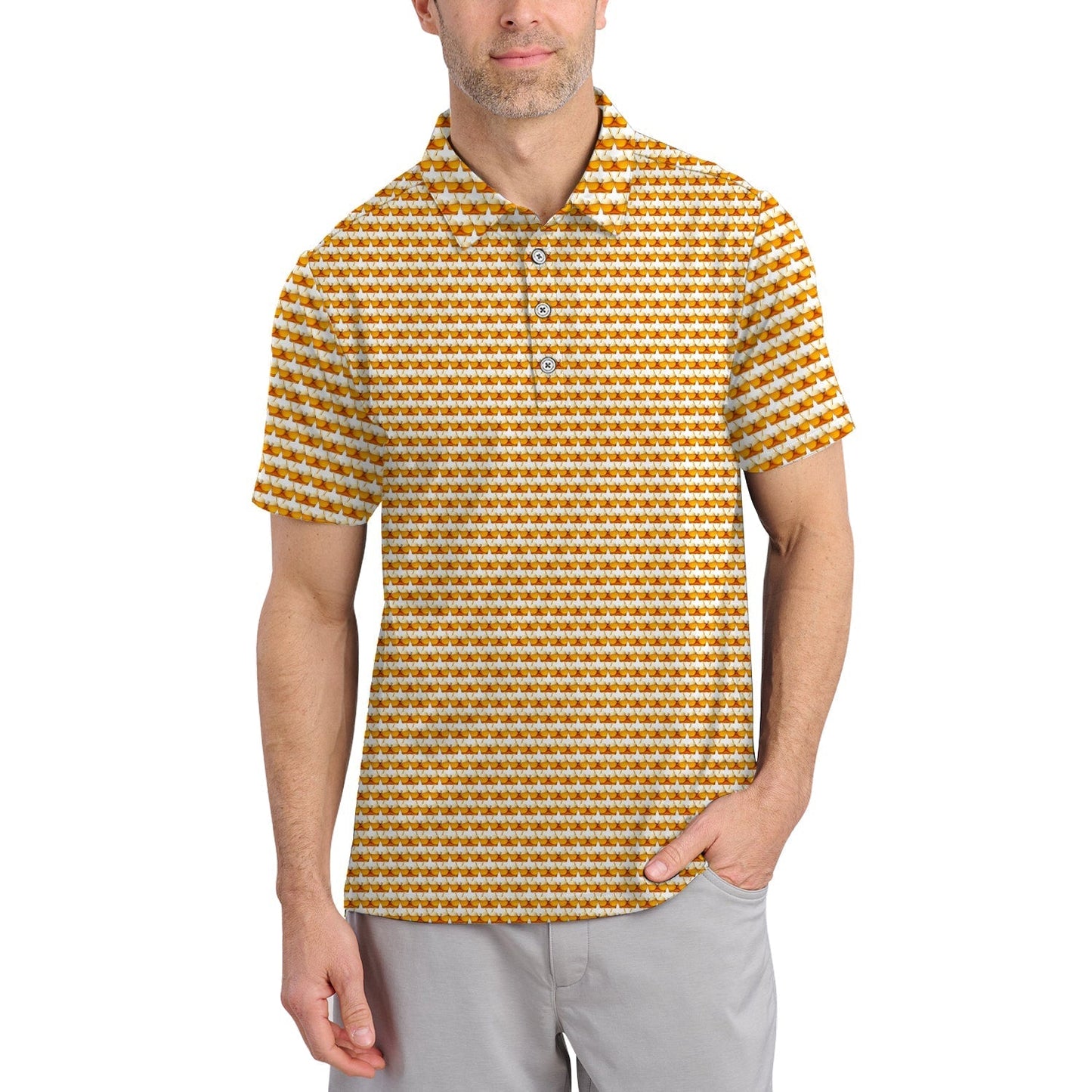Funny Pattern Golf Shirt, Golf And Beer Shirt For Golfer, Golf Gift For Men
