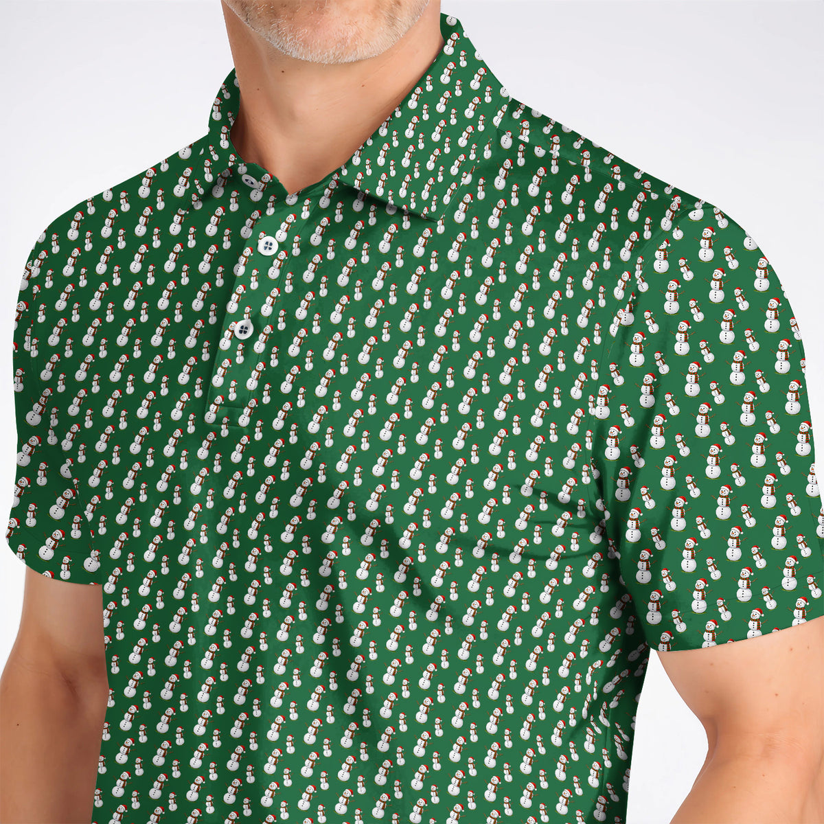 Snowman Christmas Golf Polos, Funny Xmas Golf Shirt, Golf Gift for Golfer
