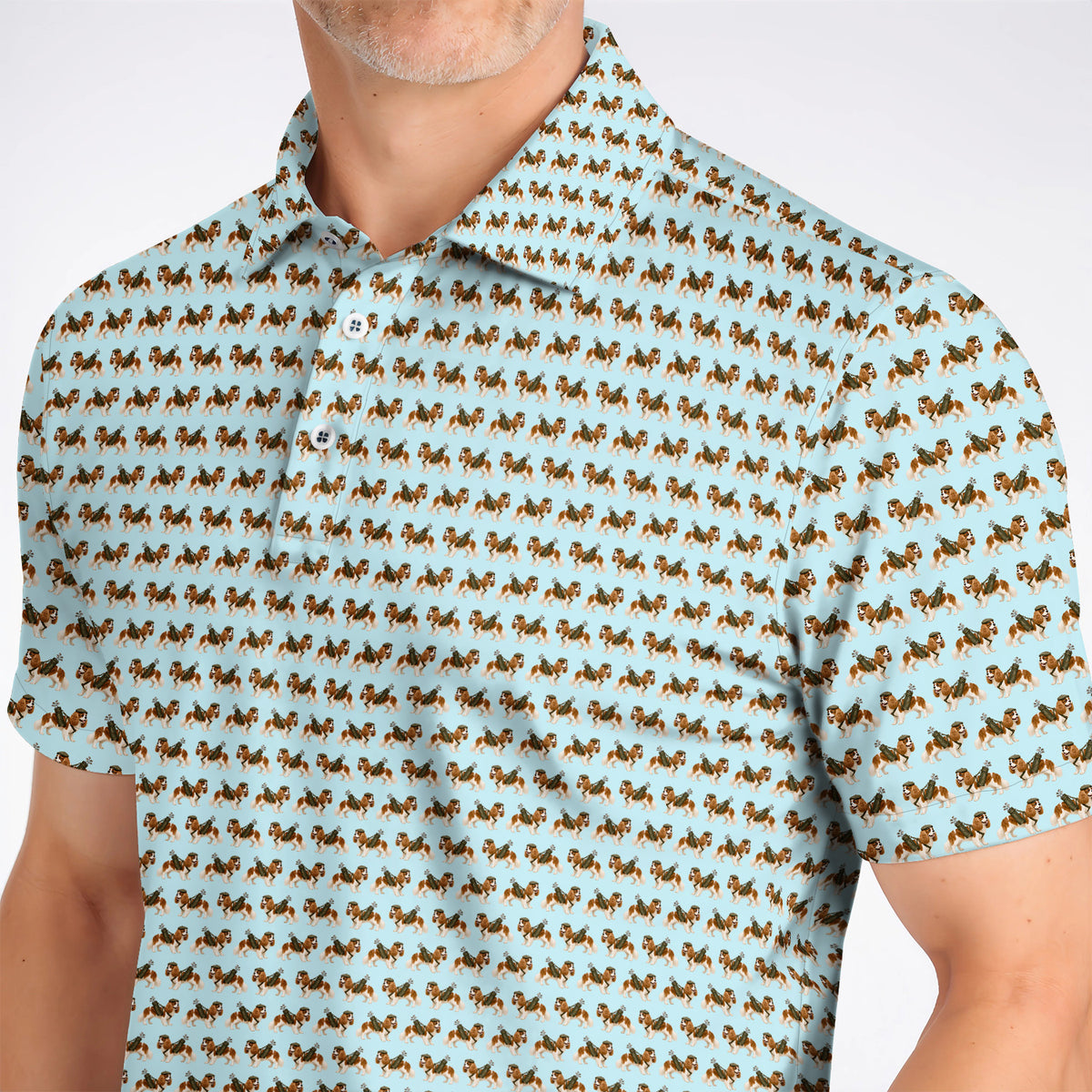 Cavalier King Charles Spaniel Golf Polos, Funny Cavalier Golf Shirt, Golf Gift For Dog Lovers