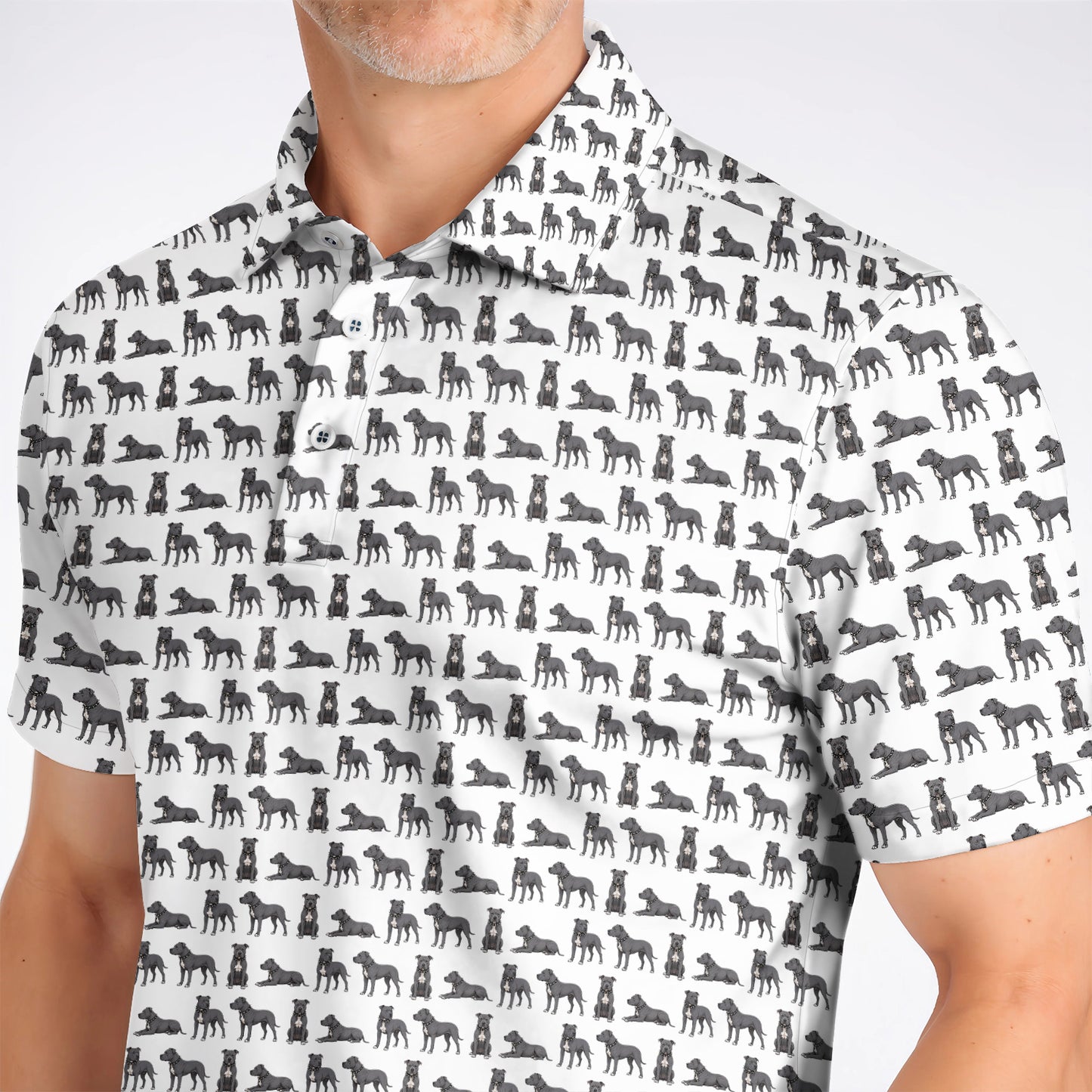 Cane Corso Golf Polos, Cane Corso Pattern Golf Shirt for Dog Lovers, Golf Gift For Golfer