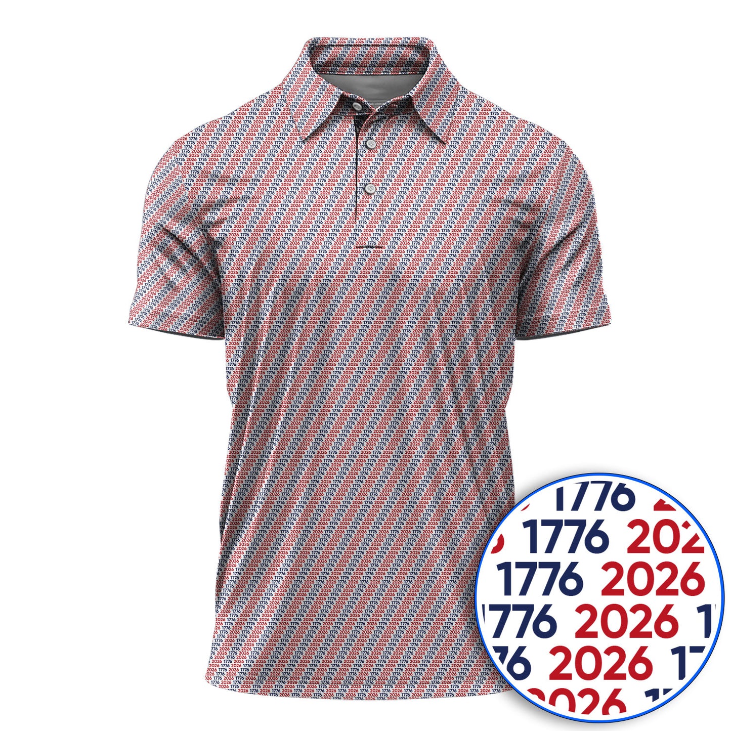 1776-2026 America 250 Anniversary Golf Polos, Patriotic USA Pattern Golf Shirt, Crazy Golf Shirts For Golfer