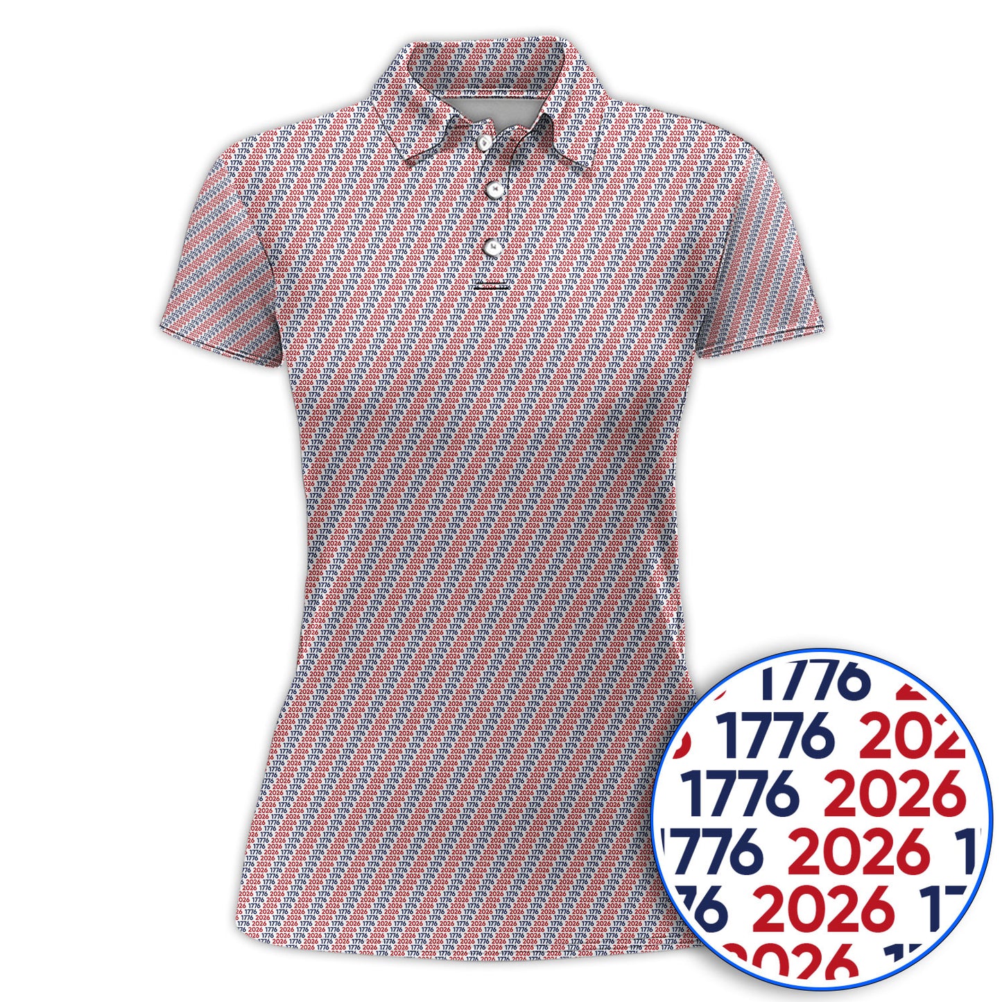 1776-2026 America 250 Anniversary Golf Polos, Patriotic USA Pattern Golf Shirt, Crazy Golf Shirts For Golfer