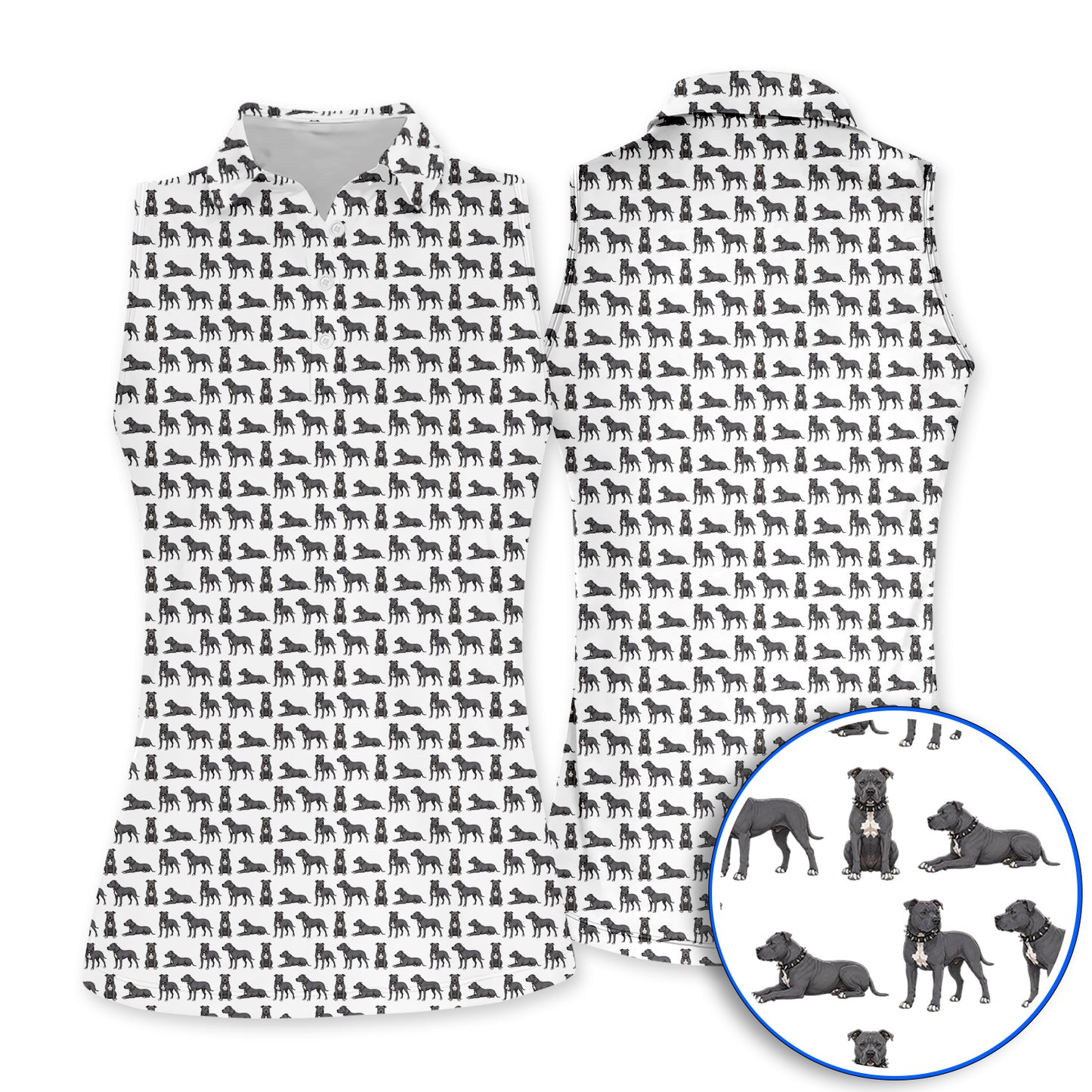Cane Corso Golf Polos, Cane Corso Pattern Golf Shirt for Dog Lovers, Golf Gift For Golfer