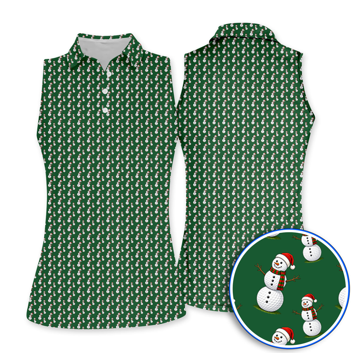Snowman Christmas Golf Polos, Funny Xmas Golf Shirt, Golf Gift for Golfer